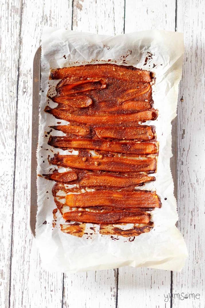 Maple syrup, tahini, liquid smoke and coconut aminos give this veggie side dish the salty-sweet, smoky taste of cured meat. Get the recipe.