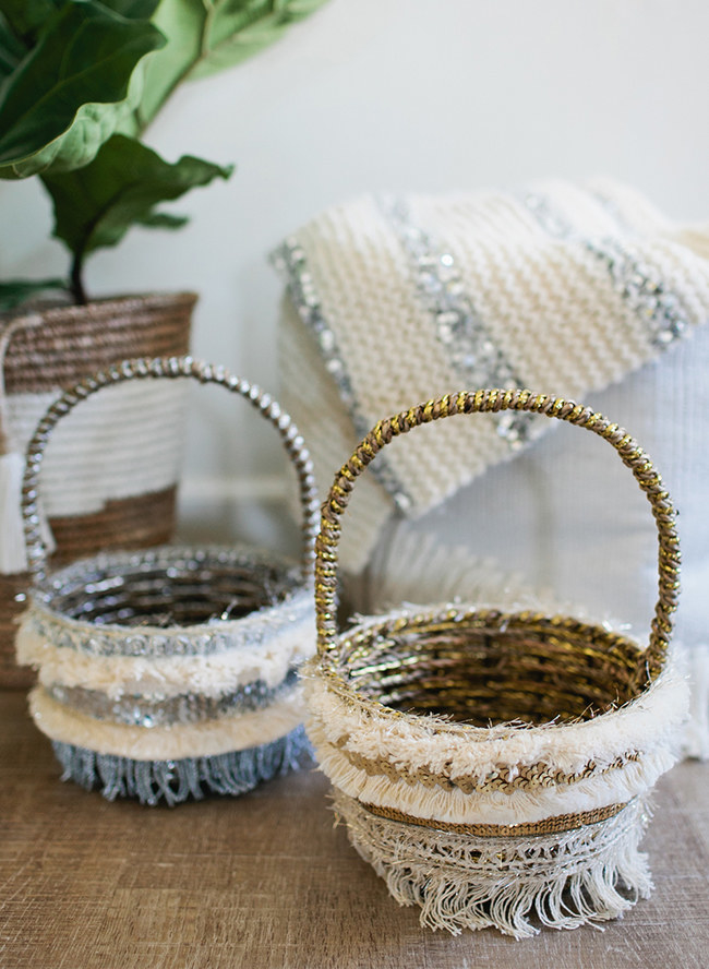 Celebrate this lovely spring affair in style- but more importantly YOUR unique style. There is no better was to create a basket that reflects you and your kids than by making it yourself. Here are some tips on making beautiful basket and accessories that will make your Easter even more special! Find the step by step instructions here: Inspired by This