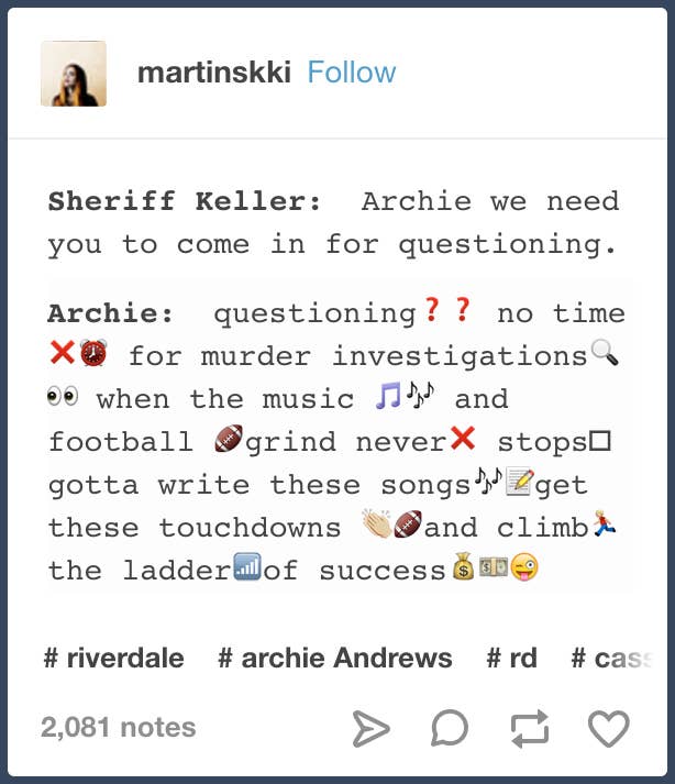 Just 21 Hilarious Tumblr Posts About Riverdale