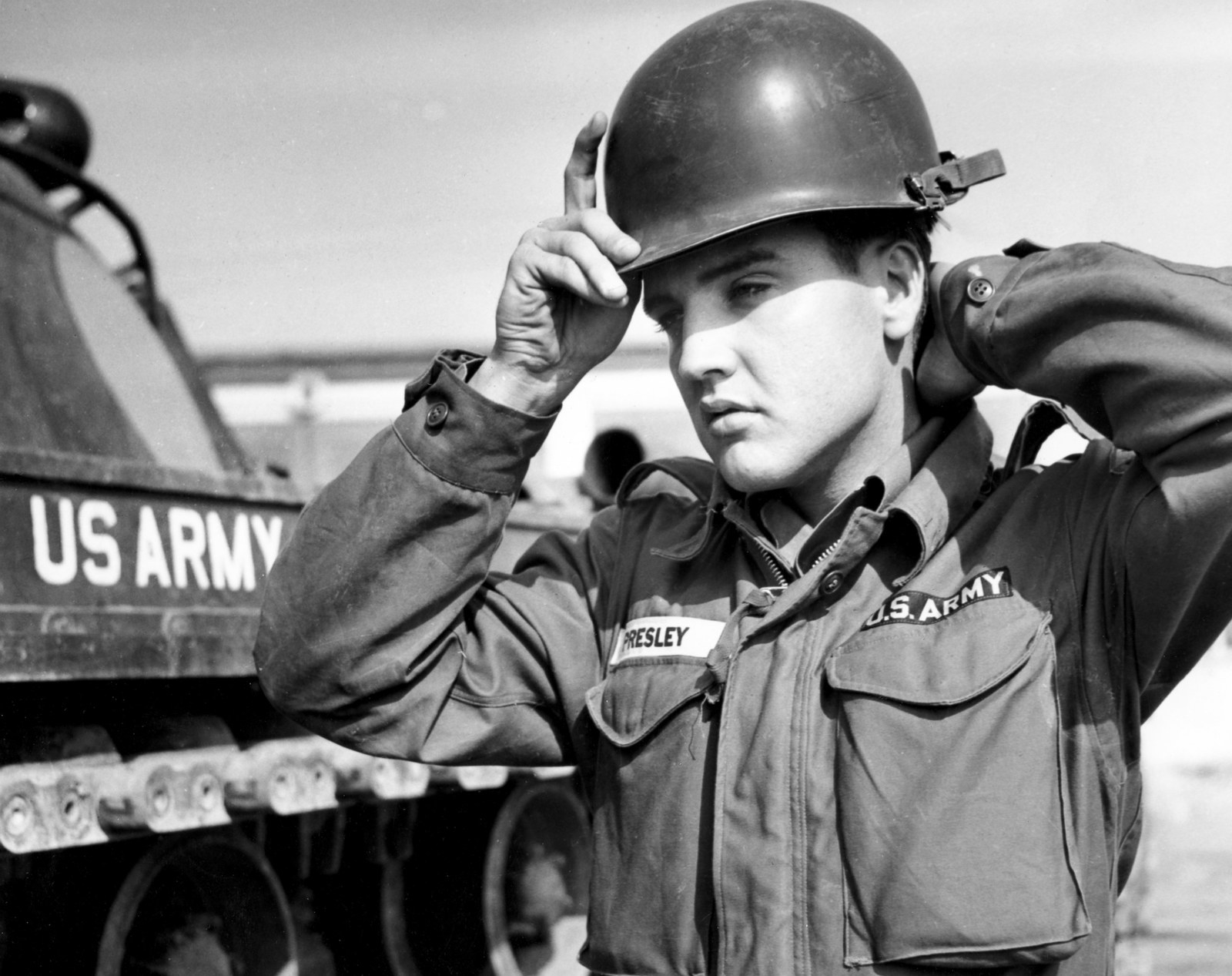“The King" was drafted by the U.S. Army and entered as a regular GI in the midst of his unprecedented rise to stardom. Presley was eventually stationed in Friedberg, Germany as part of the Third Armored 'Spearhead' Division, where he met his future wife, Priscilla Beaulieu.