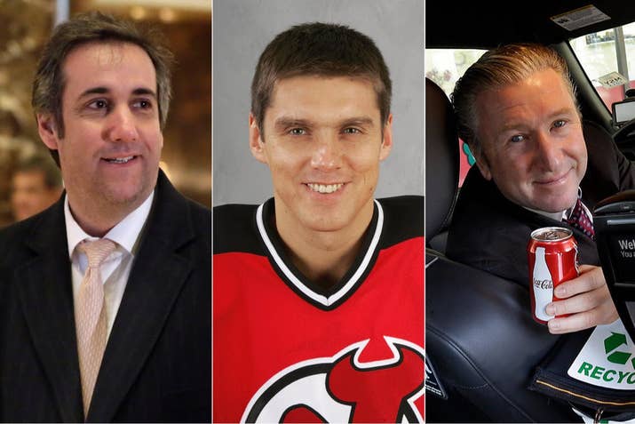 From left; Michael Cohen, the president's personal attorney; Vladimir Malakhov, a former NHL player; and Symon Garber, Cohen's partner and a taxicab magnate.