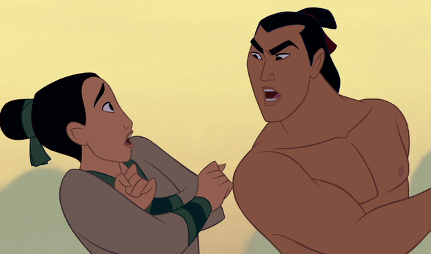 Was Mulan really *THAT* good at dressing in drag that she fooled the entire Chinese army into thinking she was a man? That includes Shang, who interacted with her face-to-face!