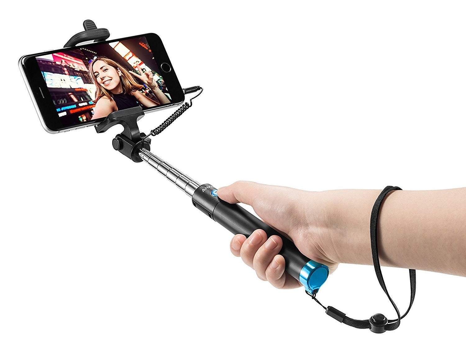 Promising review: "My search is over. This thing rocks. It covers all of the bases. No batteries required. Most importantly, the telescoping arm segments are snug enough that (when fully extended) the weight of the phone in an Otterbox does not rotate at the end of the stick. It stays upright and positioned exactly as intended. There is also a locking mechanism at the camera end to set the right vertical angle that you desire for holding up high or low." —Born in KansasGet one from Amazon for $10.