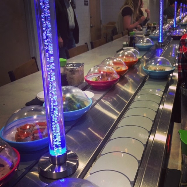 Famous for its signature conveyor belt service, Yo! features an extensive menu of more than 80 traditional and contemporary Japanese-inspired dishes, such as sashimi, sushi, rolls, rice- and noodle-based dishes, soups, salads, tempura, and more.