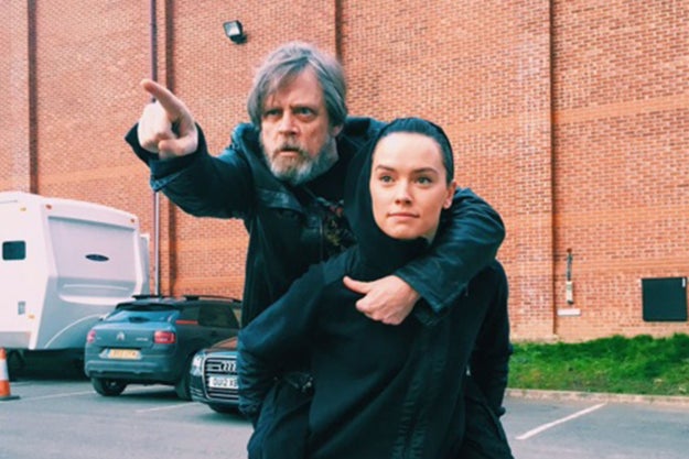 Mark Hamill almost called Daisy Ridley his &ldquo;daughter&rdquo; during the panel and Rian Johnson slapped himself on the forehead. (Hamill also called John Boyega his &ldquo;son,&rdquo; BUT STILL.)