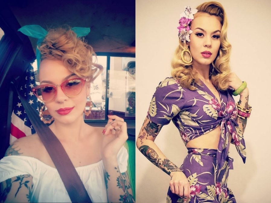 Brazilian living in Las Vegas, Cherry is a model and singer. Her aesthetic is influenced especially by rockabilly and tiki style.Your selfies are great inspiration for retro hairstyles and for the girls who love to combine the modern with the old.@cherry_rat