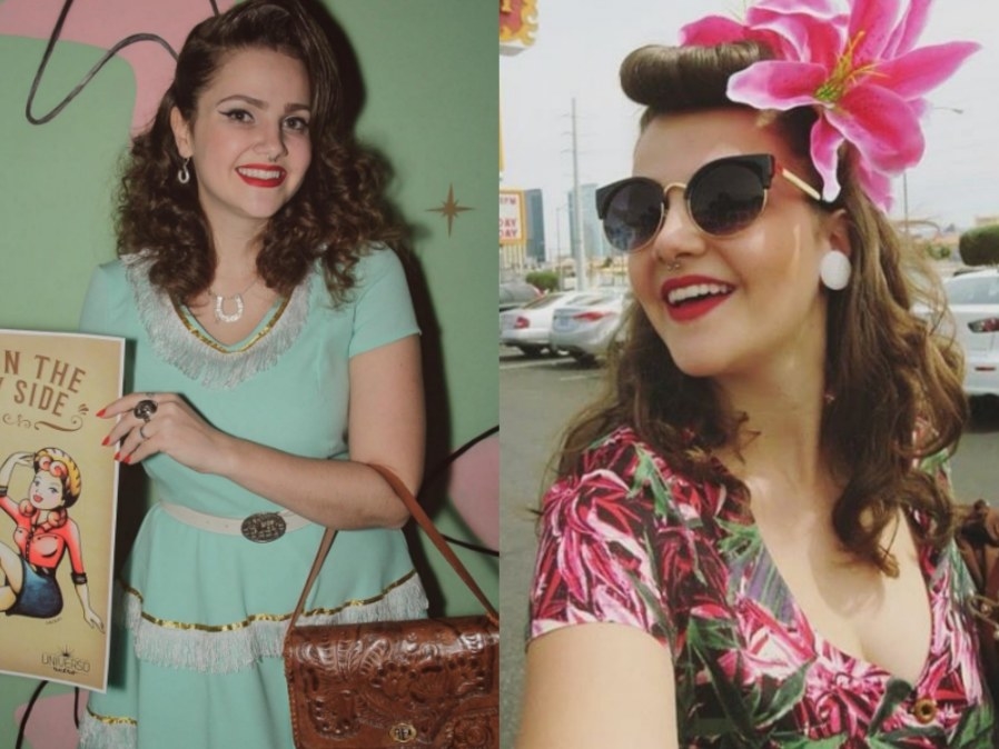 With romantic and country-based style, howdysister appreciates from the 40's to the 70's. His look is always impeccable and original (his makeup too). It's a great inspiration for wester pin-ups.@howdysister