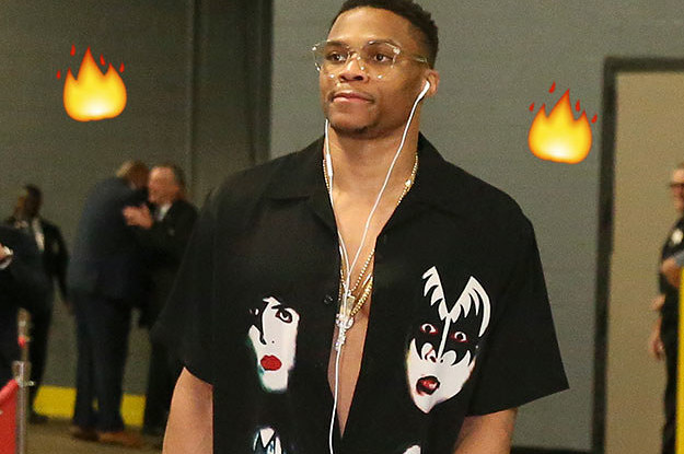 Russell westbrook hot sale ripped shirt