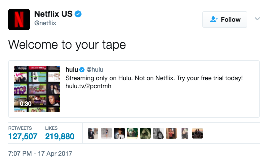 Within an hour, Netflix replied with this tweet, and it went viral.