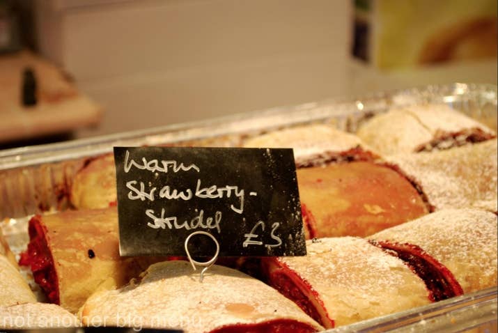 Rather than being crispy and light, the strudels at Manchester’s Christmas markets break from the Austrian tradition and instead are stodgy, slightly chewy and served piping hot with a ladle-full of custard on top. This is the ideal winter warmer.