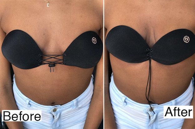 drawstring strapless bra