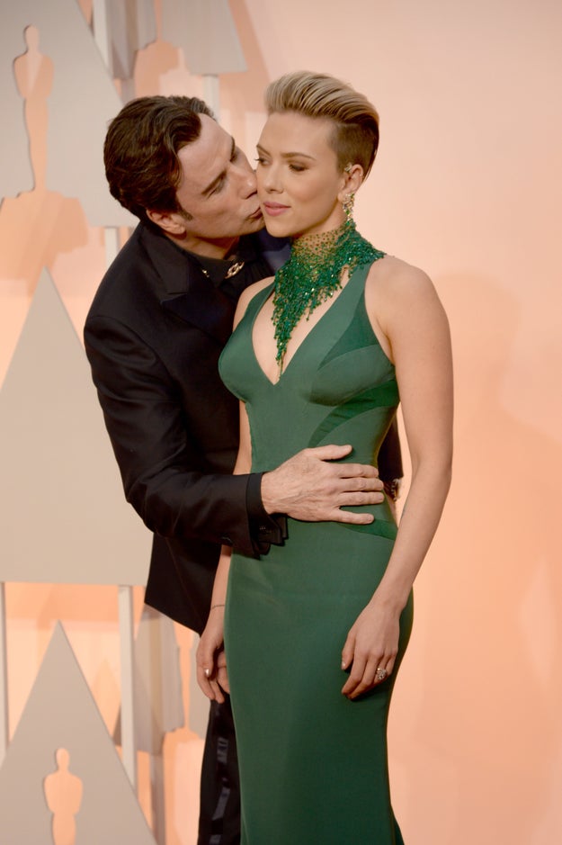 And then when he randomly kissed Scarlett Johansson: