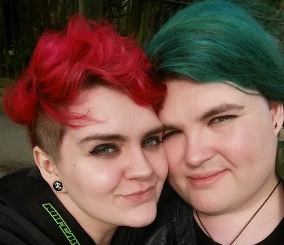 Caelyn Ellis pictured with her partner, Loren Adamson