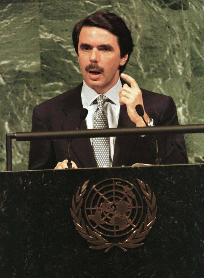 José María Aznar durante una cumbre de Naciones Unidas en 1992.