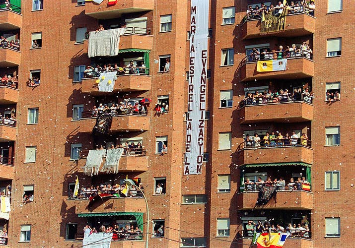 Madrid durante la visita del Papa Juan Pablo II en 1993.