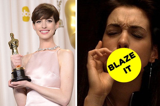 Turns Out, Anne Hathaway Is A Big Ol' Pothead