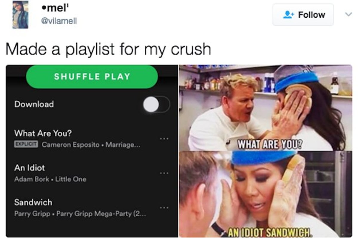 21 Playlist For My Crush Tweets That Ll Make You Snort Laugh