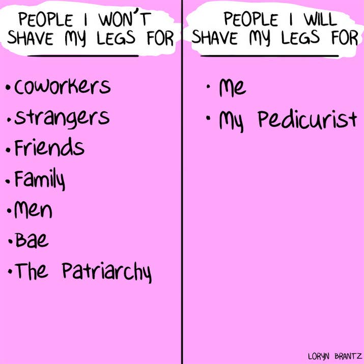 You'll even remember to shave your toes.
