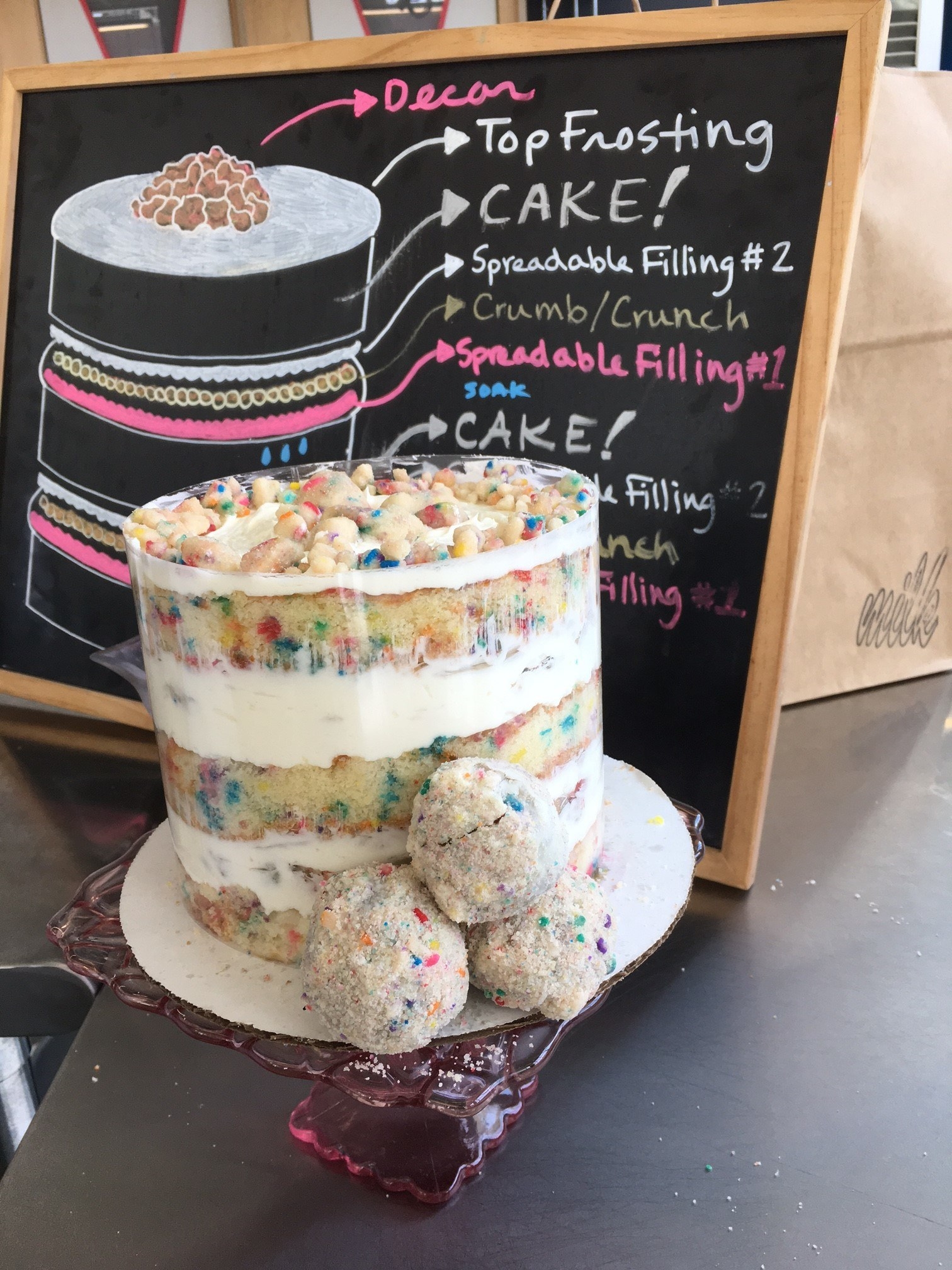 The final product that each participant get to take home is a beautiful 6-inch birthday cake and truffles.