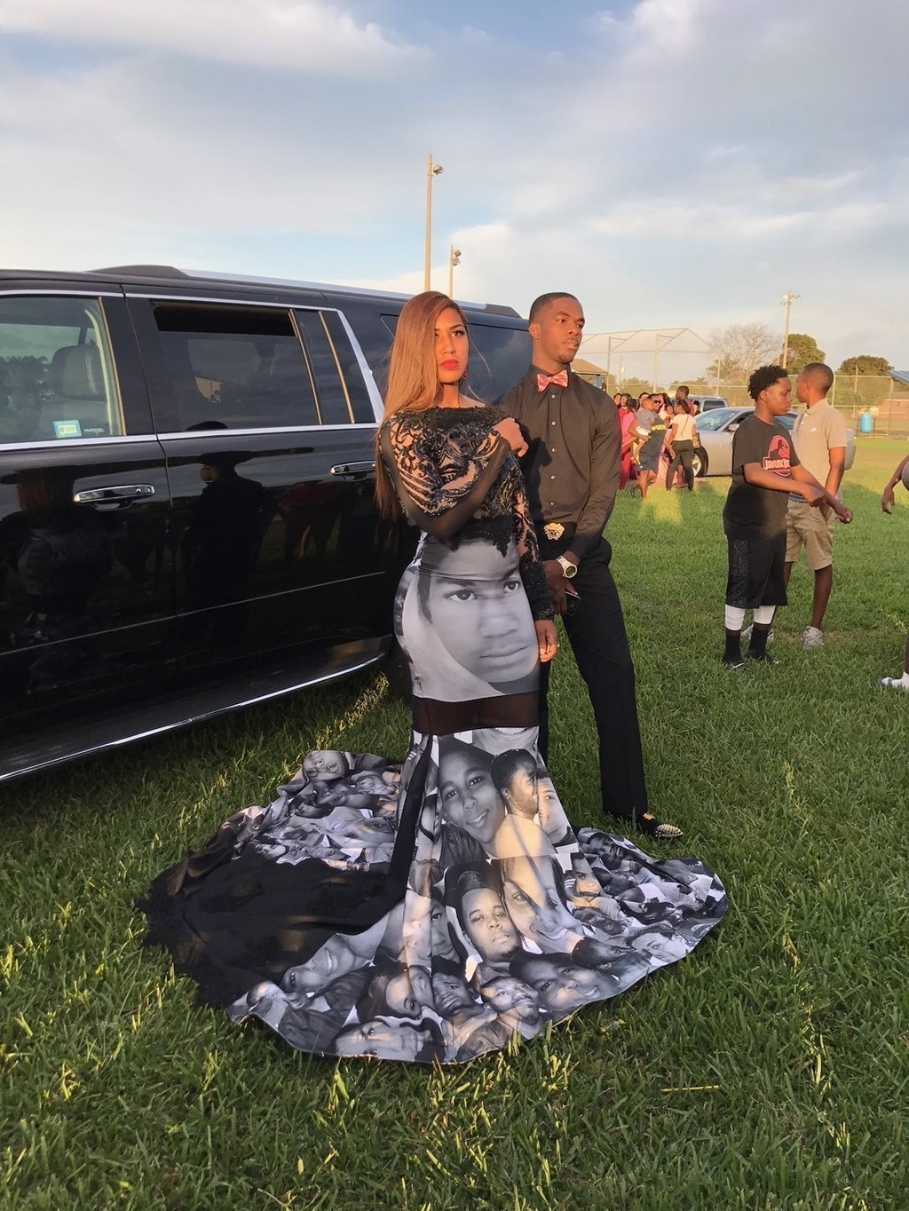 A Teen Wore A Dress To Prom With The Faces Of Black Victims Of Police Brutality Designed On It