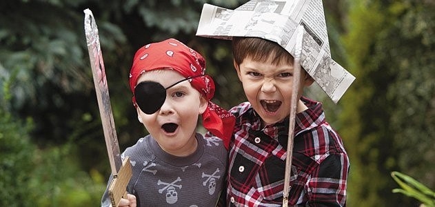 This image illustrates children’s development of creativity in middle childhood. In this image, these two boys are pretending to be pirates by using household items such as sticks and newspapers to dress like pirates. In early childhood as well as middle childhood, make-believe and pretend play are important for children’s development of creativity. This image also shows that creativity goes beyond analytical thinking which is also developed throughout middle childhood.