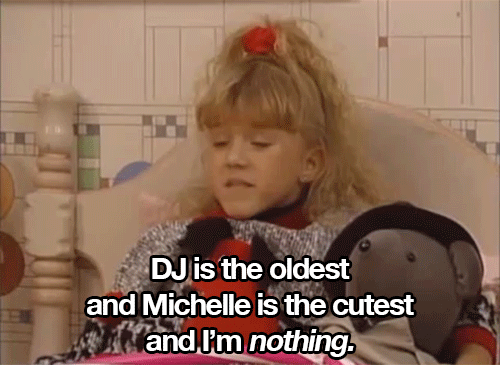 These meme illustrates the concept of self-understanding in middle childhood. This quote is from the hit television show “Full House” and Stephanie, who is in middle childhood, struggles to find her value as a person by being the middle child. She identifies the most by being the middle child within the family context. Self-esteem and self-worth describe how a person feels about themselves which is a skill that children in middle childhood begin developing.