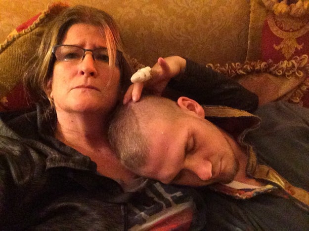 After the amnesia hit, Max had to drop out of school and quit his job waiting tables. He moved back in with his mom, who helped take care of him as his memory slowly got better.