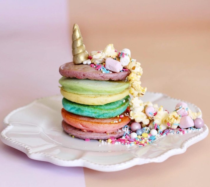 Start your day right with these pancakes that are simply breath taking. Complete with horn and all.