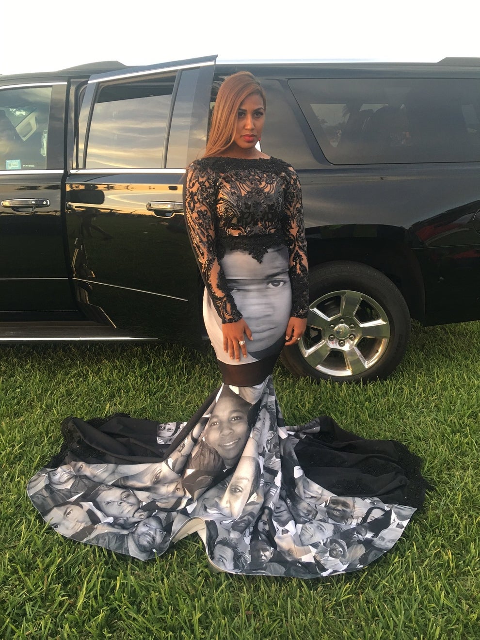 blue dress for baby girl LTP1733, Unique Black Girl Prom Dresses, Sexy White Beaded Feather Lon –  Laylatailor Shop main image 1