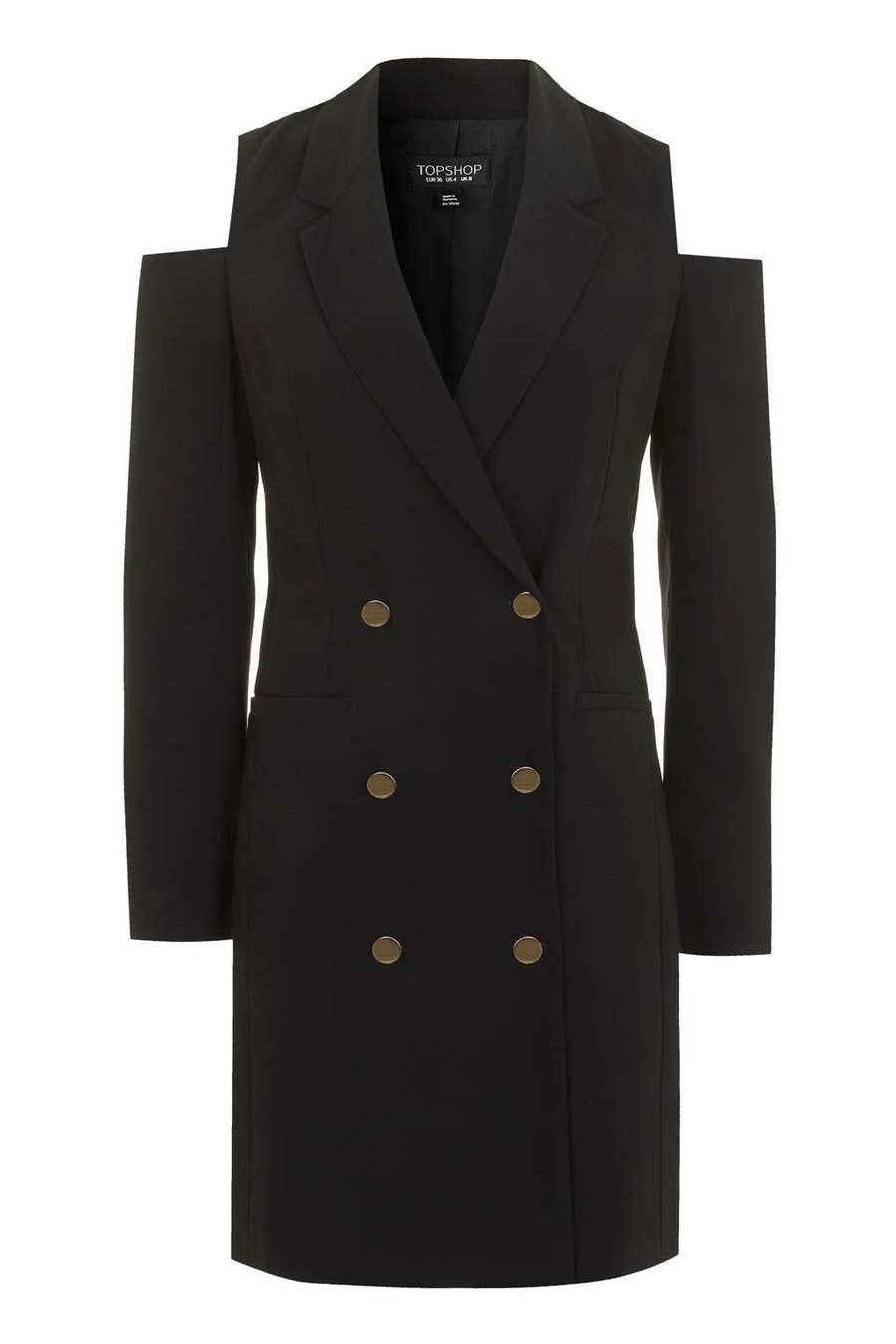 topshop cut out blazer dress Black Cut Out Blazer Dress Topshop Tailored Twist Cut Out Blazer Dress In Black