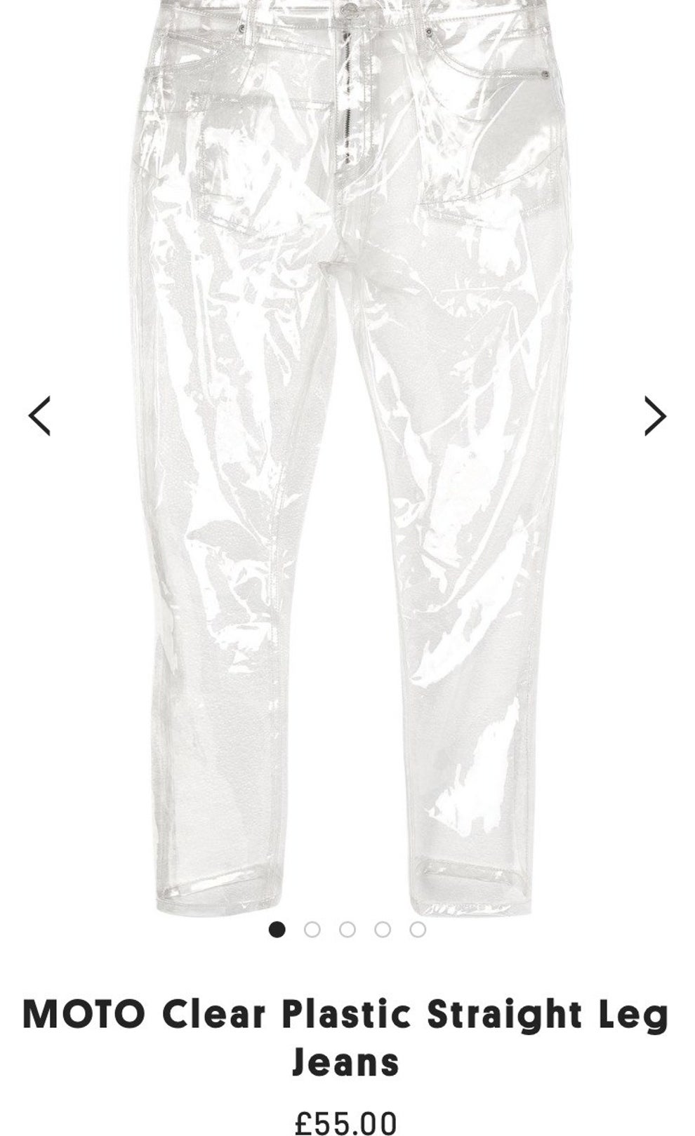 OK Topshop Has Officially Fuckin' These Plastic Jeans