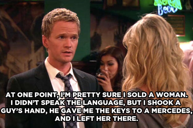 When Barney admitted that he once "sold a woman."