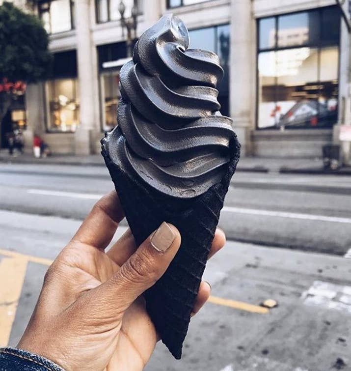 Image result for charcoal ice cream