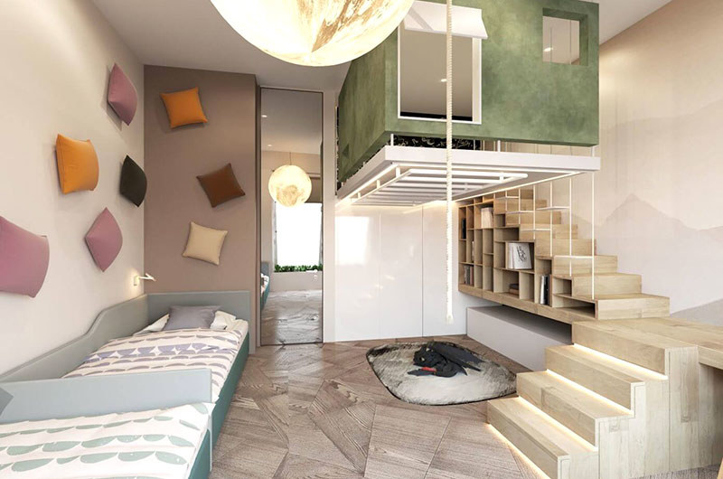 Hang the moon in the room! That's awesome. The lights could be completely DIY.