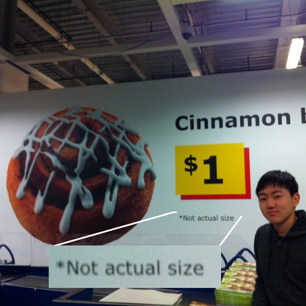 When they felt that this clarification was needed on their cinnamon buns.