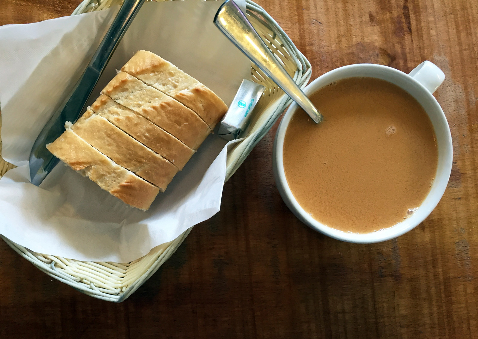 The steaming soup filled with local catches is perfect for warming you up on a brisk day.