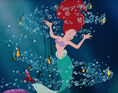 Disney La Sirenita B5 Lápiz tablero tiene tarjeta de plástico transparente Ariel 