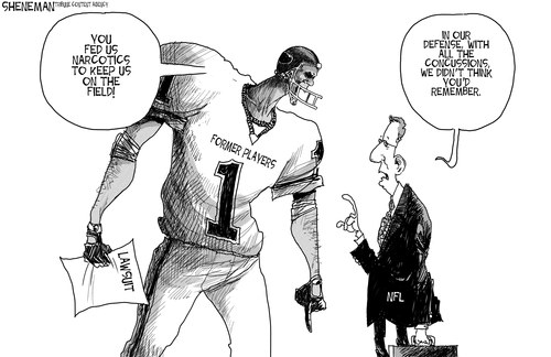 Painkillers are very addicting and when you are getting a large supply, it is very easy to abuse. Many NFL players are given Toradol, a nonsteroidal anti-inflammatory drug. Although in the same drug class as Aleve and Advil, Toradol is known to be far more powerful, often being compared to morphine.