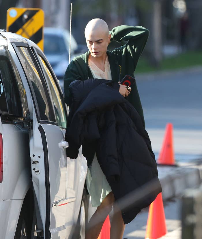 Cara Delevingne Shaved All Her Hair Off For A New Movie And It's Something