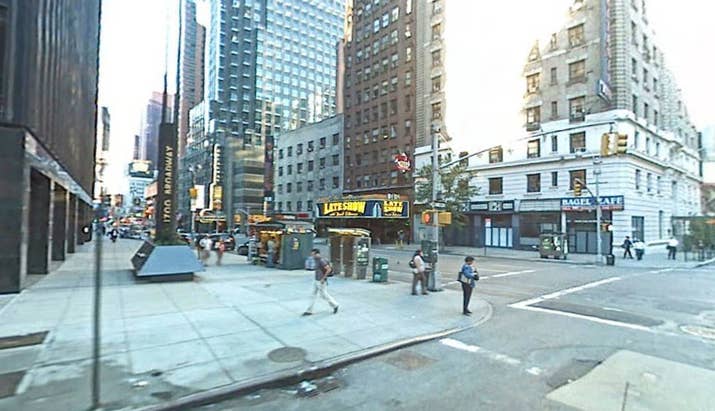 The corner of Broadway and West 54th St., captured by Google Maps in 2007.