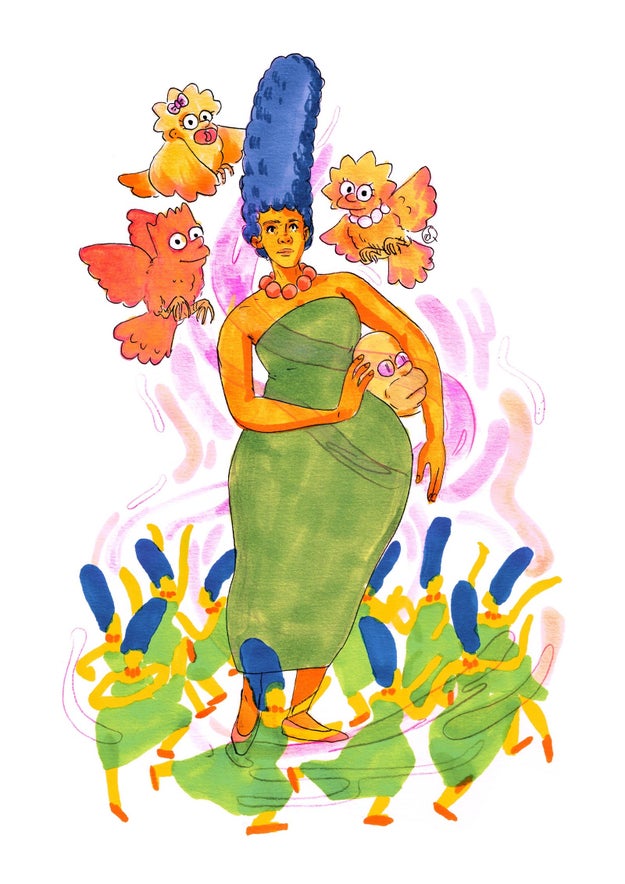 Kolkata-born and Perth-based graphic designer Soolagna Majumdar recently released an art project in which she reimagined The Simpsons' matriarch Marge Simpson's feminist awakening, with an anime and manga twist.