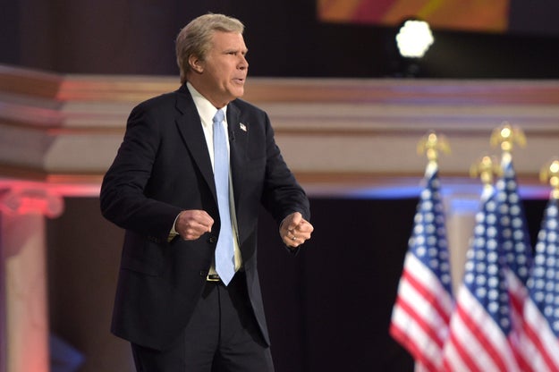 Ferrell took the stage on Saturday afternoon and received a standing ovation before he started to perform his George W. Bush impression.