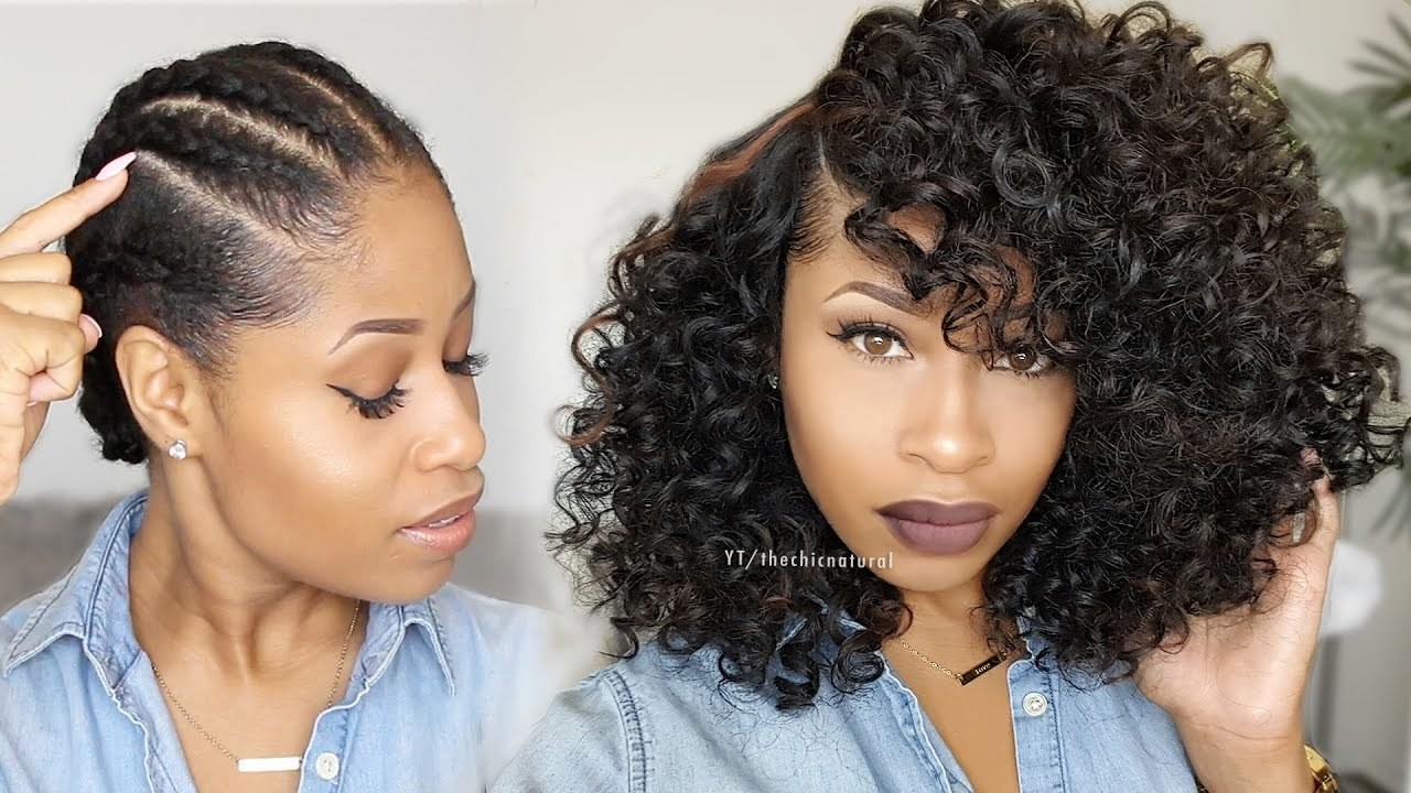 Side Part Braided Updo Protective Style Video