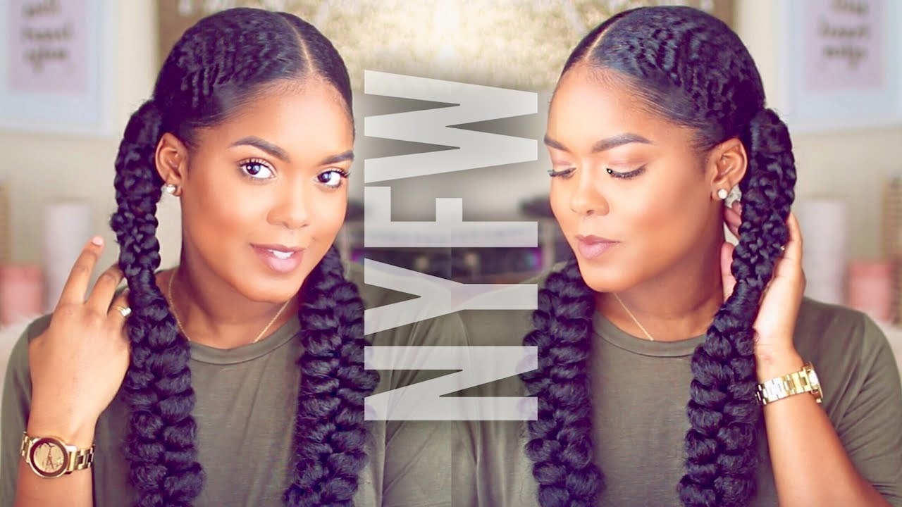 How to: High Braided Pigtails - YouTube