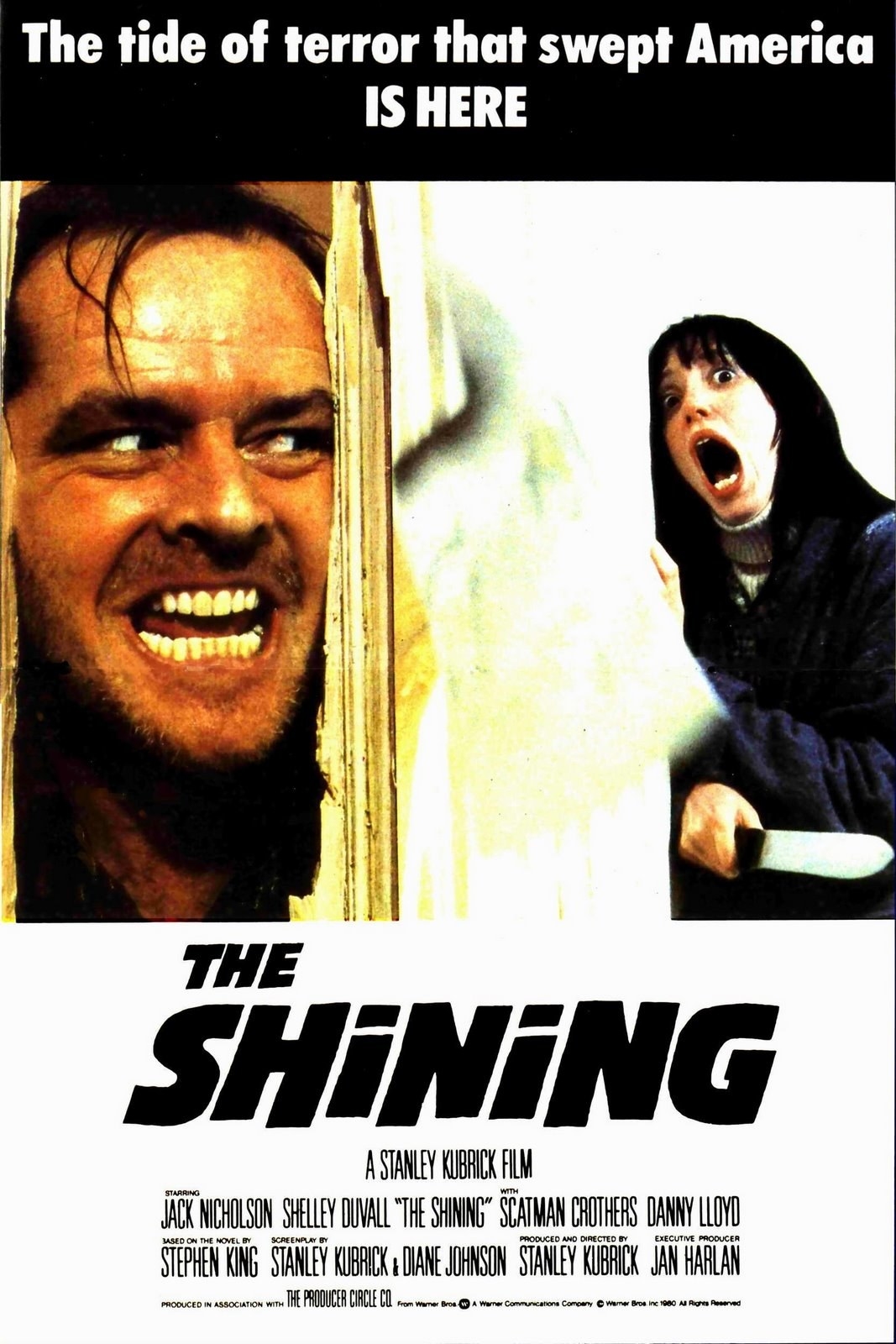 Starring: Jack Nicholson, Shelley Duvall, and Danny LloydJack Torrance along with his wife and young son move into probably the creepiest hotel in Colorado when Jack takes a job as winter caretaker while the hotel is closed for the season. Nothing could possibly go wrong here.