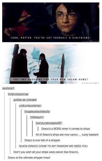 Draco, come to my fandom. It will help us.