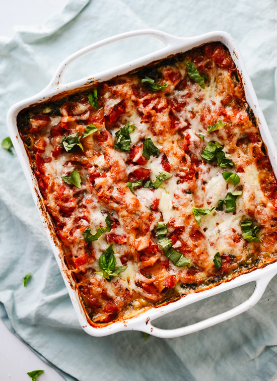 This meatless lasagna is packed with healthy greens. Cottage cheese acts as a binding agent to bring the dish together and give a creamy texture.