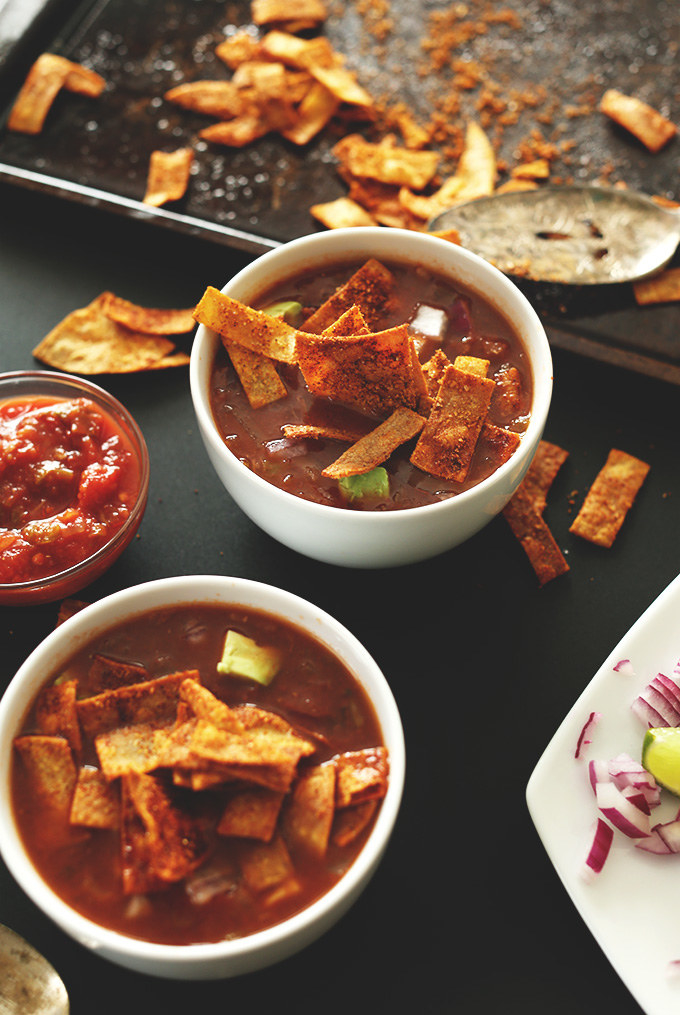 Homemade baked chilli cheese fritos (YUM!) top this loaded soup. It packs a punch with bold flavours that will tantalize your taste buds.