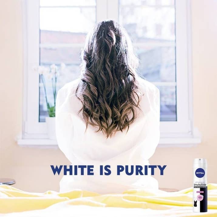 Image result for nivea white is purity ad