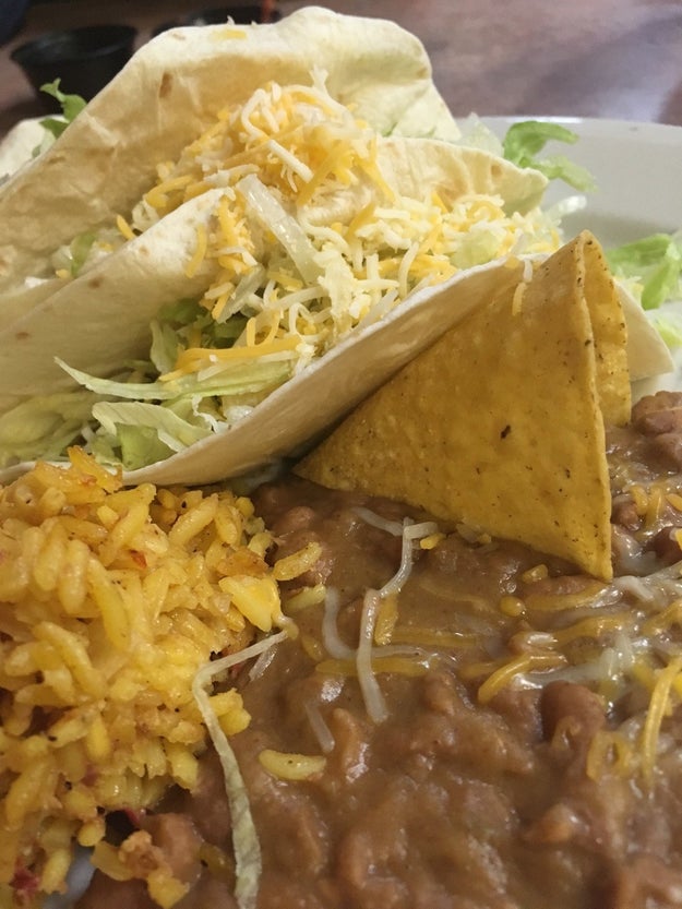 This wonderful strategically-placed tortilla chip that prevents the beans from getting the taco all soggy.